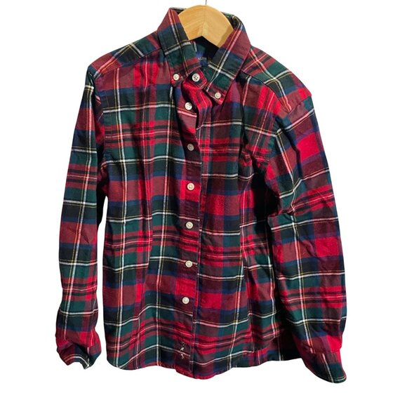 Ralph Lauren Performance Red & Green Plaid Button-Up Shirt Size S - Picture 1 of 4